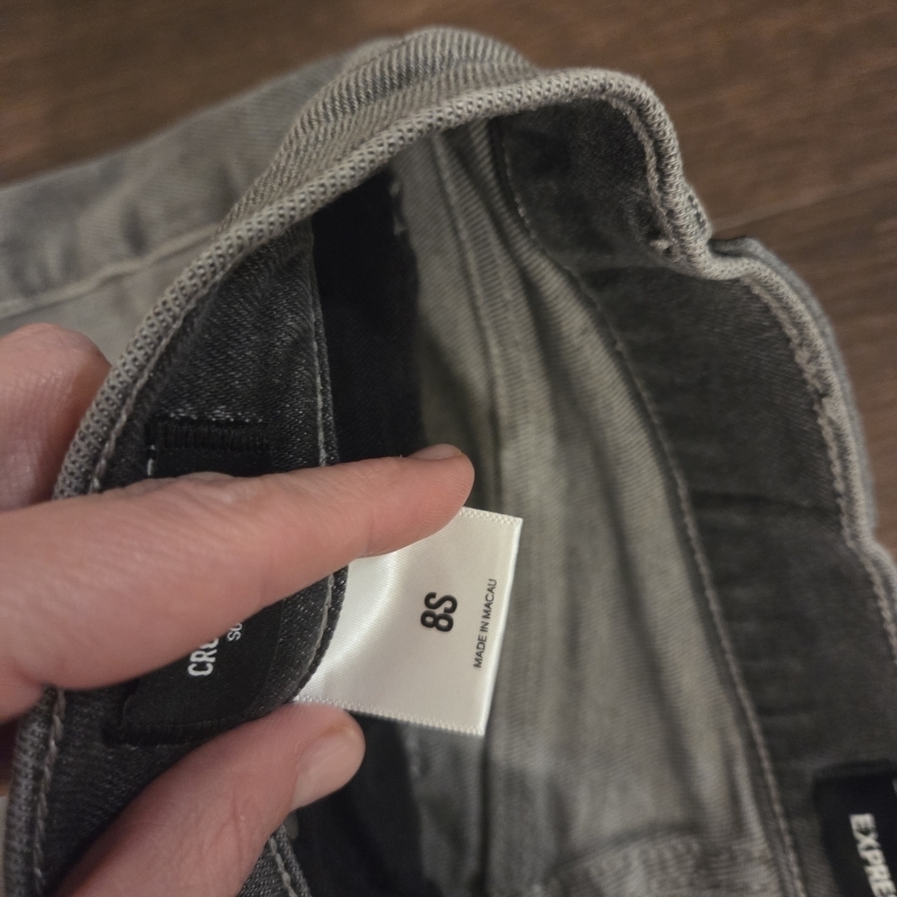 Express Gray Ripped Skinny Jeans - Picture 5 of 5